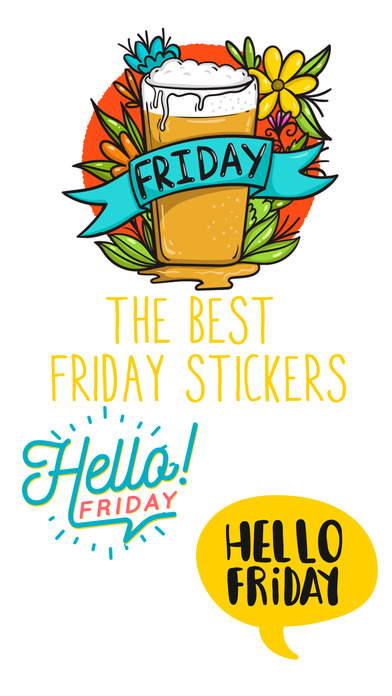 Friday Hello Stickers I love Fridays screenshot 2