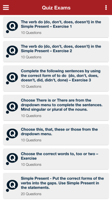 Quizzes English - English Test screenshot 2