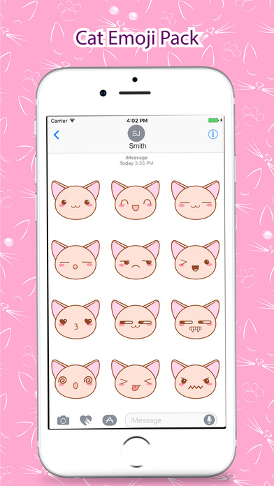 Cute Cat Pink Stickers Pack screenshot 4
