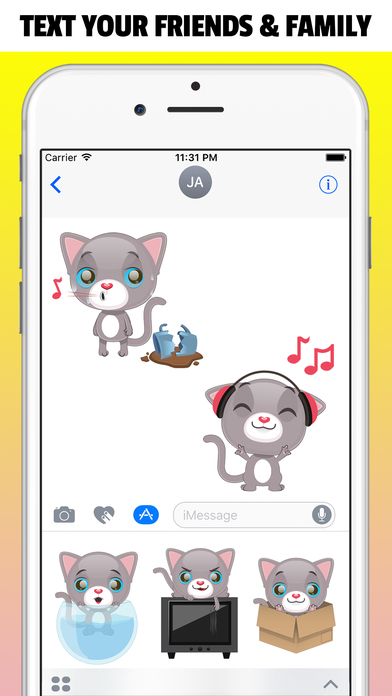 CatLoveMoji - Cute Cats Emoji Stickers App screenshot 2