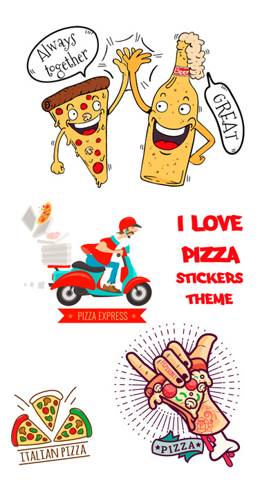 Pizza sticker pack I Love Pizza stickers screenshot 2