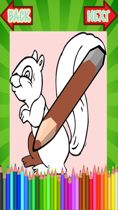 A Little Squirrel Animals Zoo Coloring Books screenshot 3
