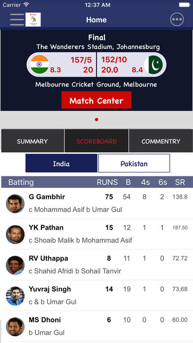 CricLine - Live Cricket Scores screenshot 2