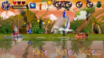 Raft surfing:boat shooting games screenshot 3