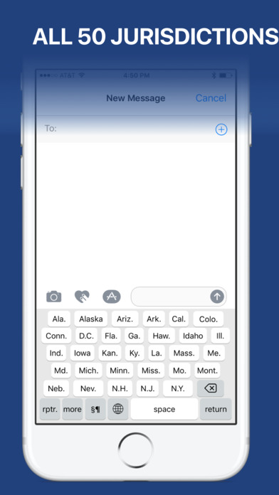 Legal CiteRef Keyboard for iPhone screenshot 4