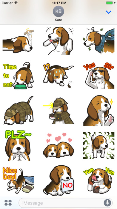 Beagle Dog Lovely Stickers screenshot 3