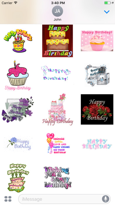 Birthday Cake GIF Stickers screenshot 4