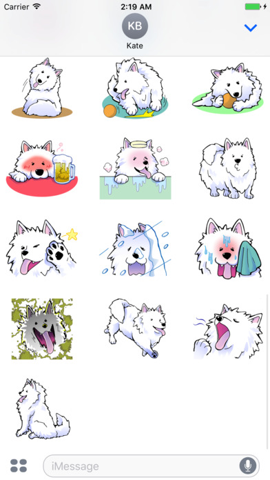 Samoyed Dog Sticker screenshot 4