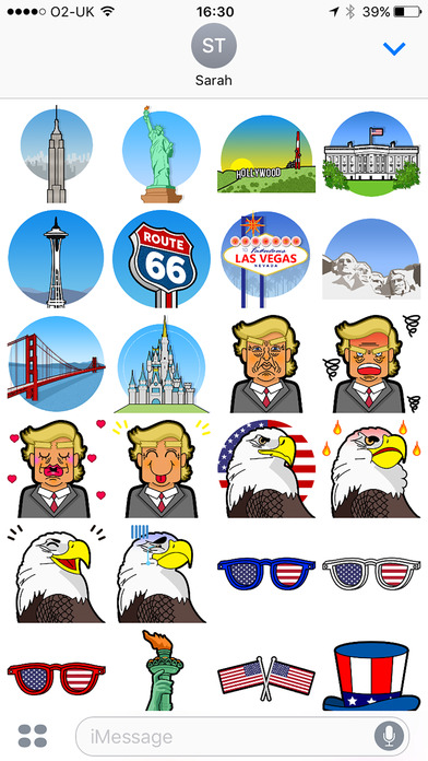 USAmoji - American stickers screenshot 2