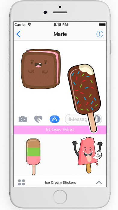 Ice Cream Stickers Ice Pop Stickers and Emojis screenshot 2