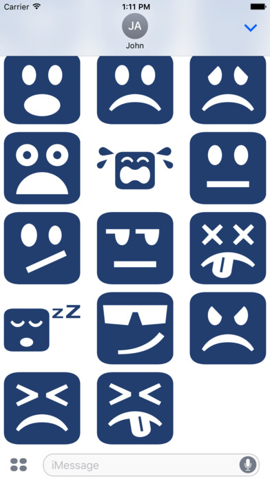 Square Emoticons Sticker Pack screenshot 3