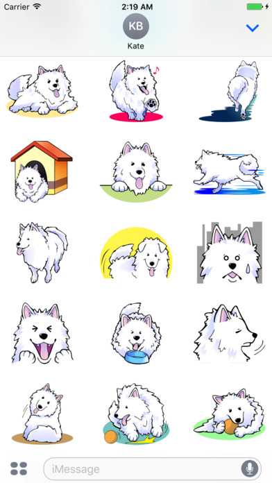 Samoyed Dog Sticker screenshot 3