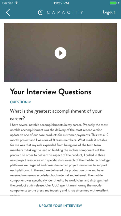 Capacity Video Interview screenshot 3