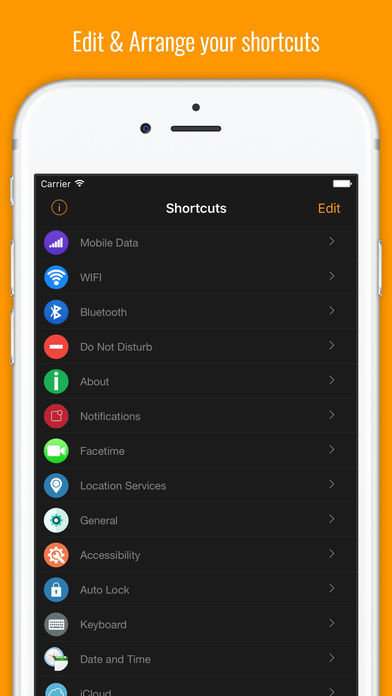 Shortcuts - Easy access to settings screenshot 2