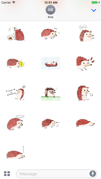 Adorable Hedgehog - HedgMoji Emoji Sticker screenshot 3