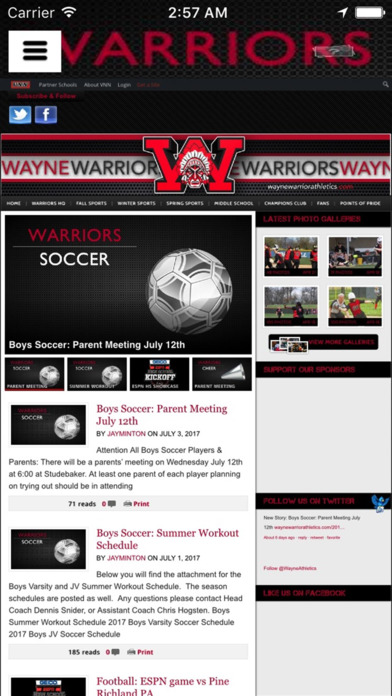 Wayne Sports AppCard screenshot 2