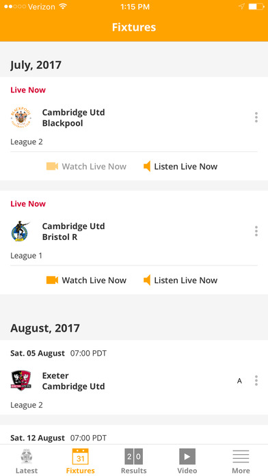 Cambridge United Official App screenshot 2