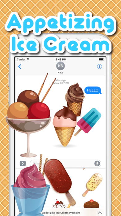 Appetizing Ice Cream Premium Sticker screenshot 2