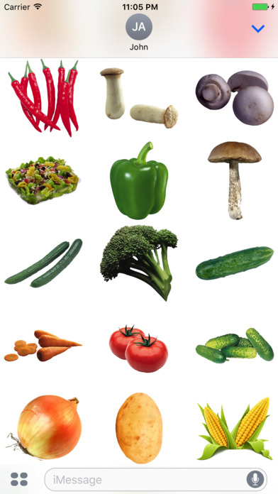 Vegetables Stickers for iMessage screenshot 2