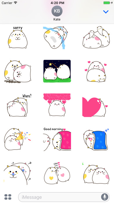 Hamster Couple Animated Stickers screenshot 3