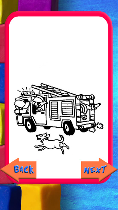 New Fire Truck And Patrol Coloring Book screenshot 2