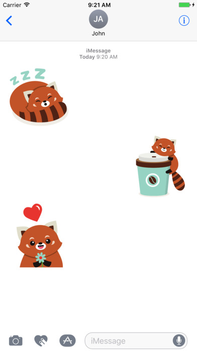 Red Panda Sticker Fun screenshot 2