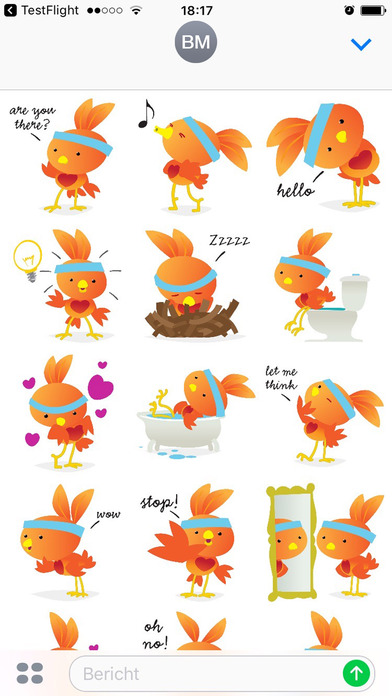Orange Robin - emoji stickers screenshot 2