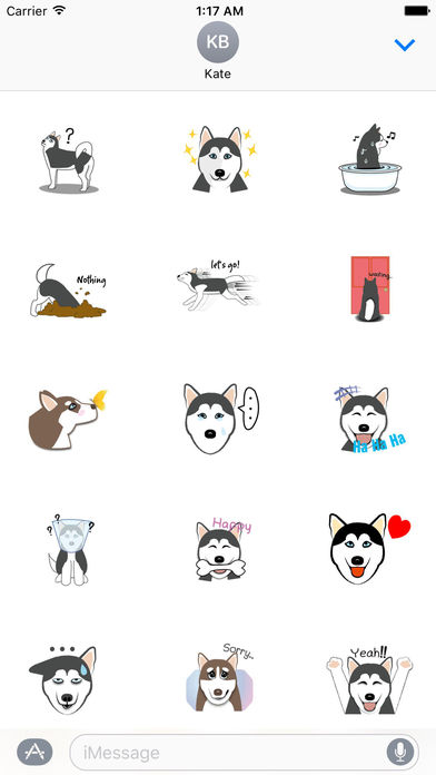 Huskymoji - Smart Husky Dog Emoji Sticker screenshot 2