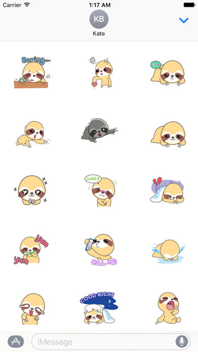 Active Sloth Sticker screenshot 2