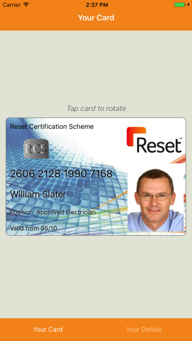 Reset Virtual Card screenshot 2