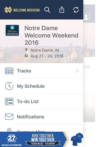 Notre Dame Welcome Week screenshot 2