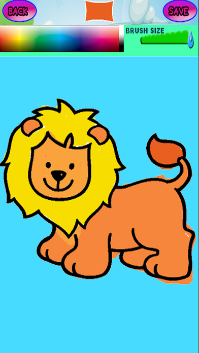 Animal Education Games Lion Coloring screenshot 3