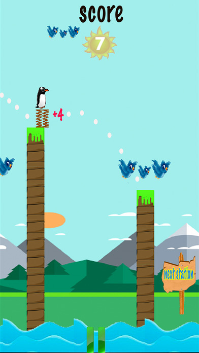 Spring Ninja Baby Penguin Hero Game screenshot 2