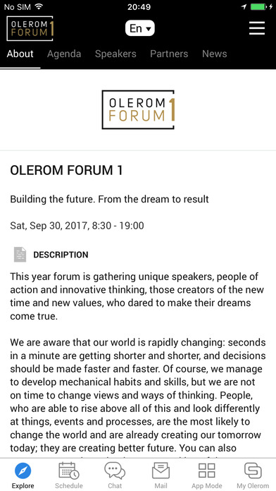 OLEROM FORUM 1 Conference screenshot 3