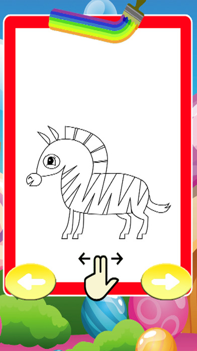 Animal Paint Coloring Games Zebra Version screenshot 2