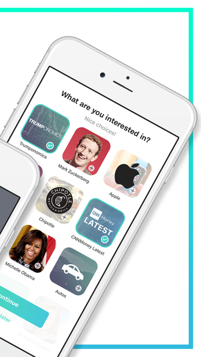 Screenshots of CNN MoneyStream for iPhone