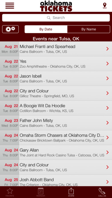 Oklahoma Tickets screenshot 2