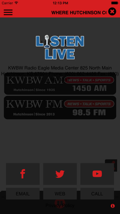 KWBW Radio,  Hutchinson, KS screenshot 3