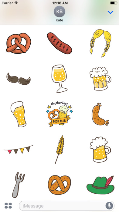 Oktoberfest Beer Festival Stickers for iMessage screenshot 2