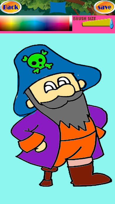 Hero Painting Book Coloring Pirate Man screenshot 3