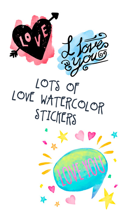 Love Watercolor stickers screenshot 2