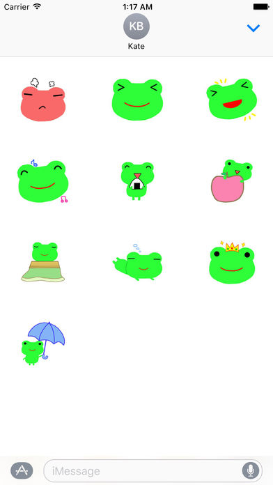 Cute Green Frog Emoji Sticker screenshot 3