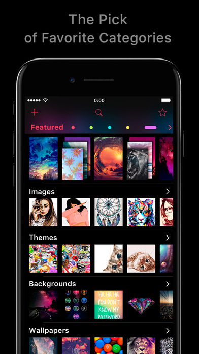 Screenshots of Featured of Wallpapers Cool Backgrounds and Themes for iPhone