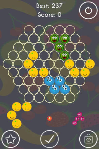 Hex Match - Hexagonal Fruits Matching Game..……… screenshot 2