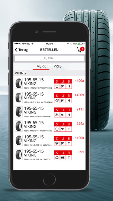 Inter-Sprint Tyre Order App screenshot 2
