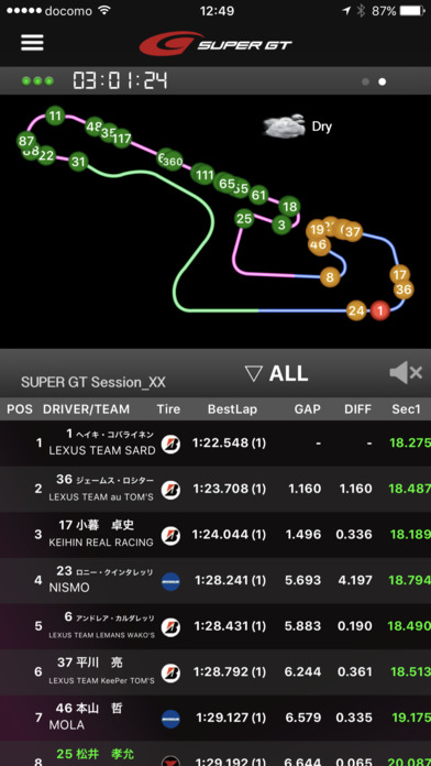 SUPER GT Live Timing screenshot 3