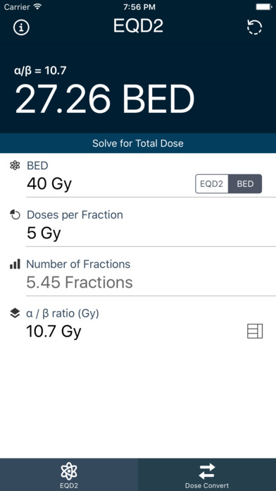 EQD2 Calculator screenshot 4