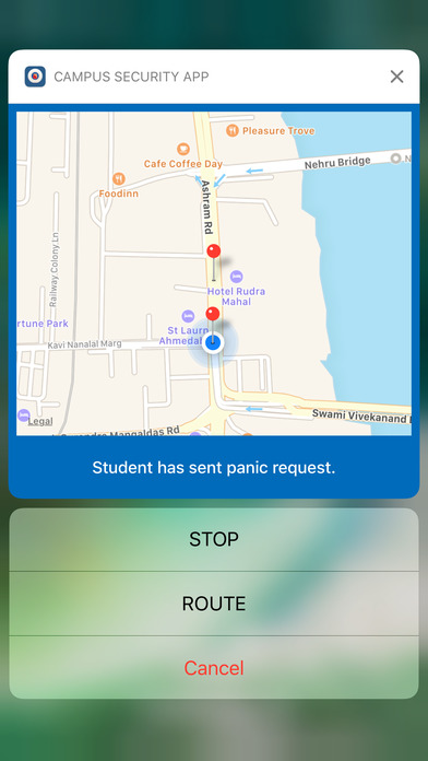 Campus Security App screenshot 2