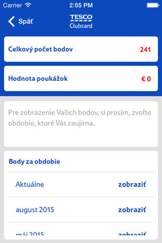 Clubcard Tesco Slovensko screenshot 4