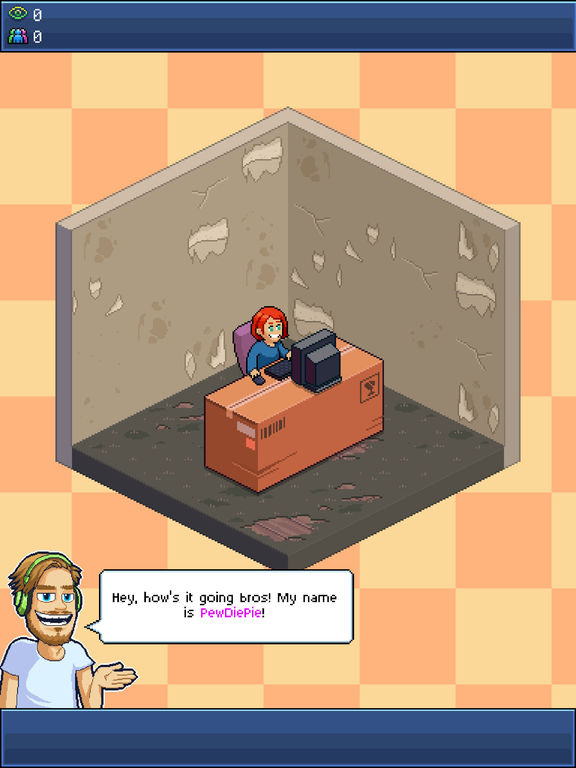 Screenshots of PewDiePie's Tuber Simulator for iPad